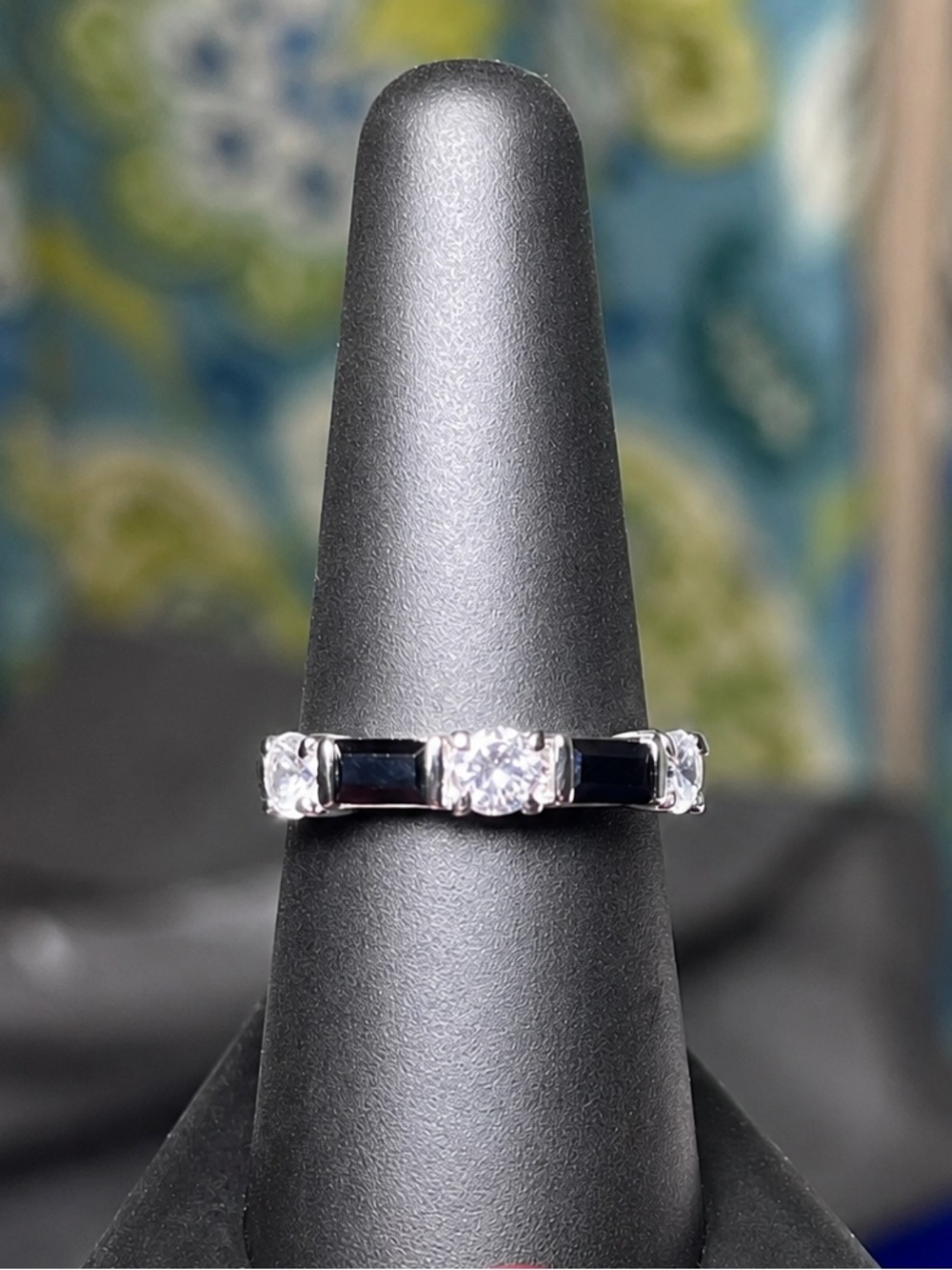 Freida Rothman Silver and Onyx Ring